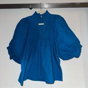 Never A Wallflower Vibrant Blue Blouse
